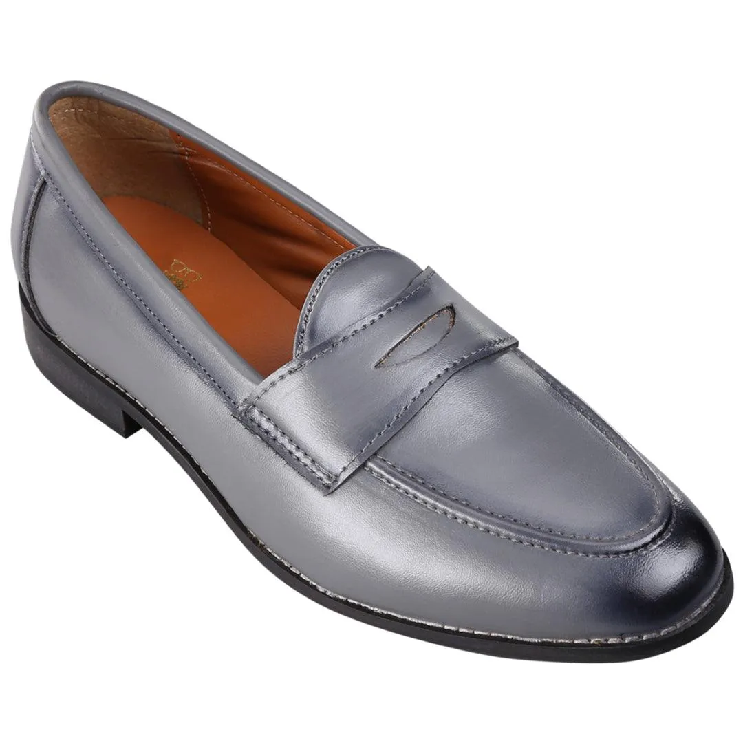 Siena Timeless Grey Classic Penny Loafers