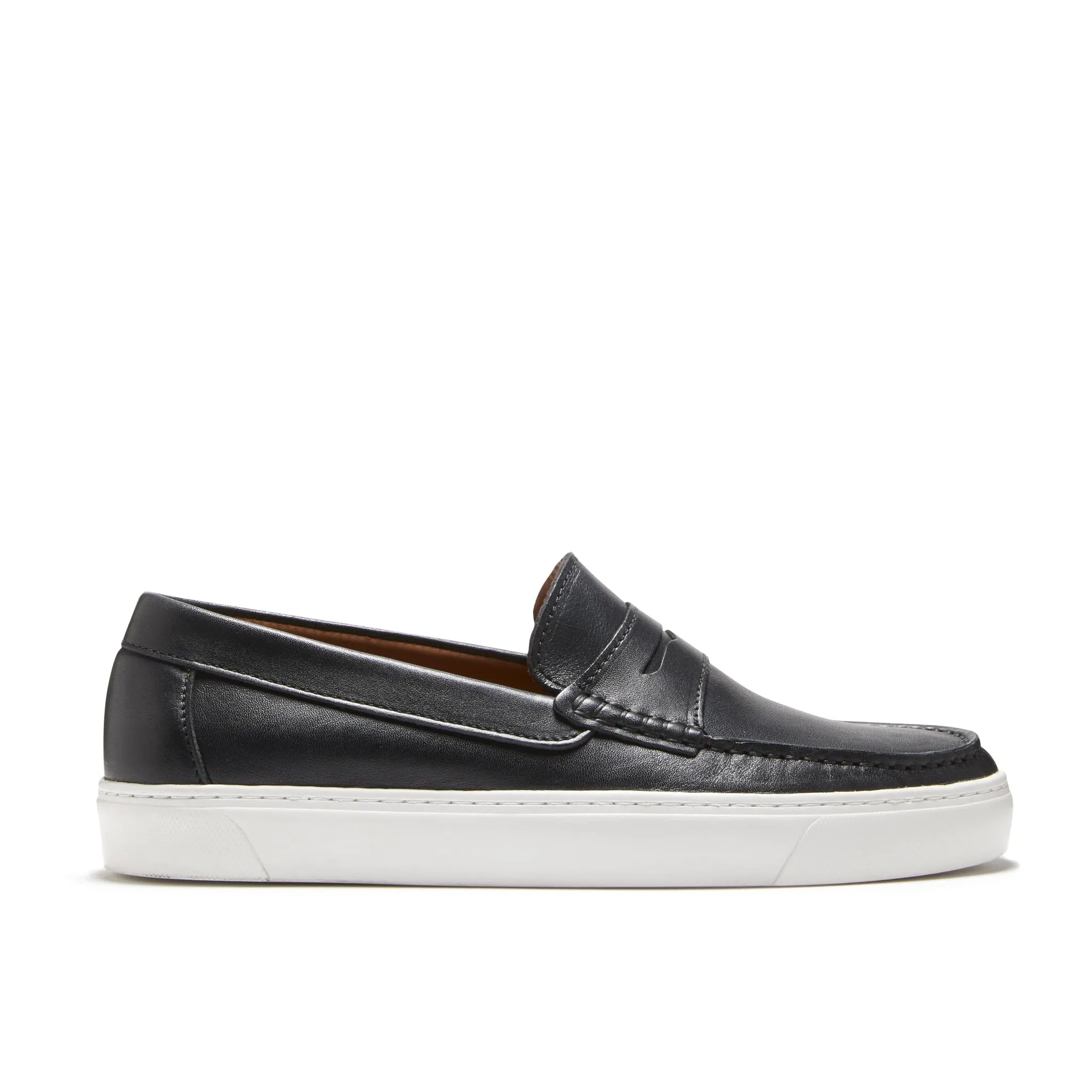 Slip-on Sneaker Loafers, black leather