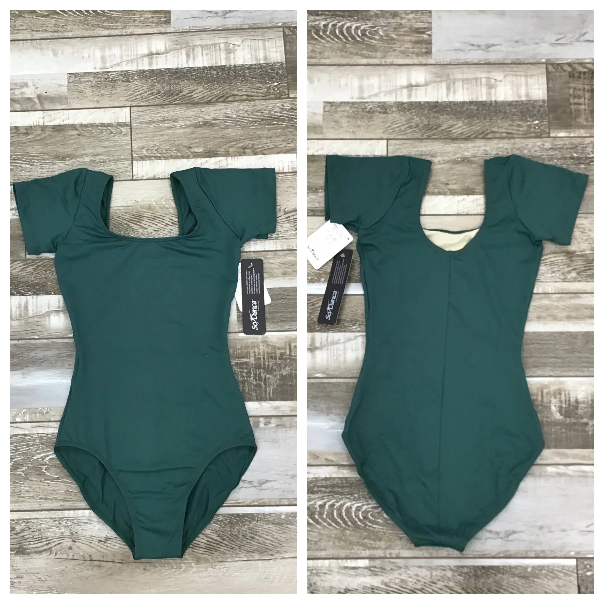 So Danca - Maggie/Margaret Cap Sleeve Leotard - Child/Adult (YSL26/YSL25) - Hunter Green