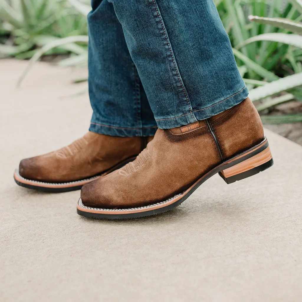 Soto Boots Men's Suede  Burnished Cowboy Boots H50037