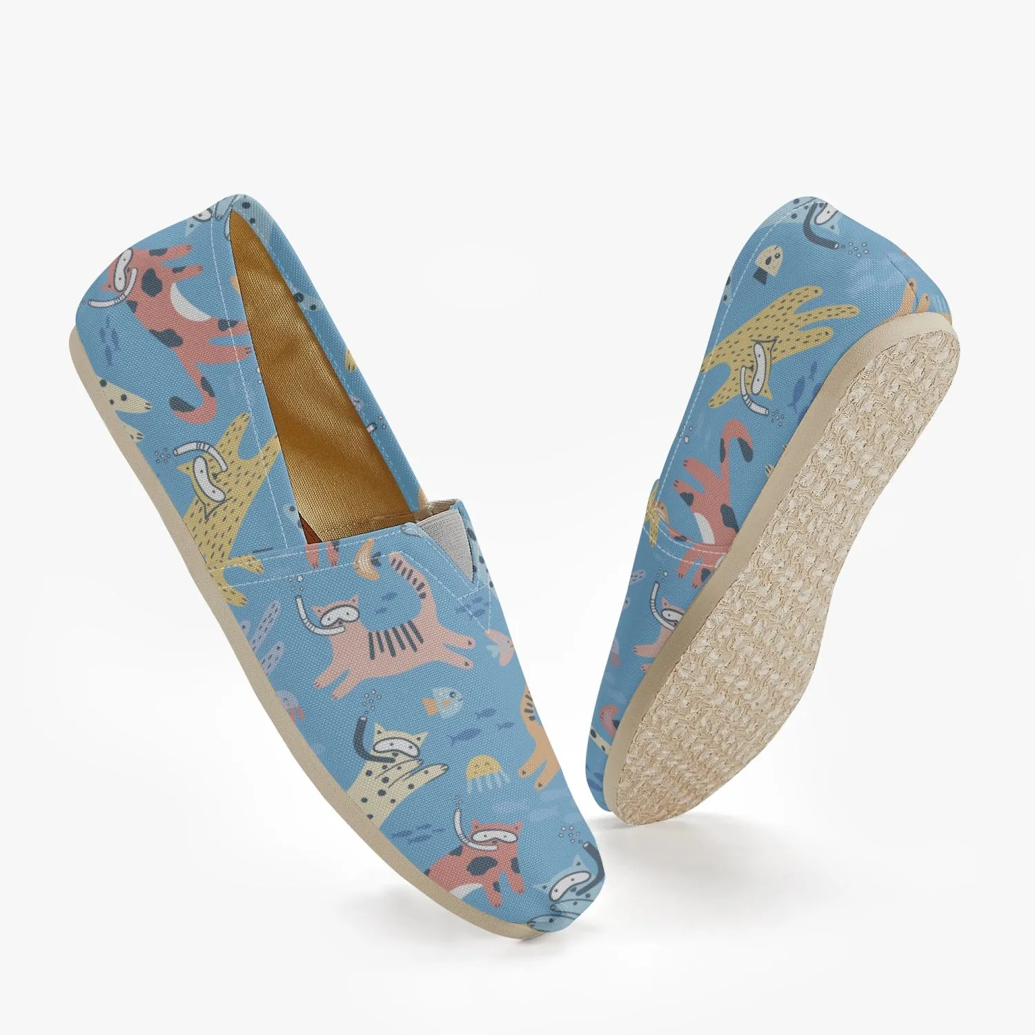 Splashing Cats Canvas Toms Shoes