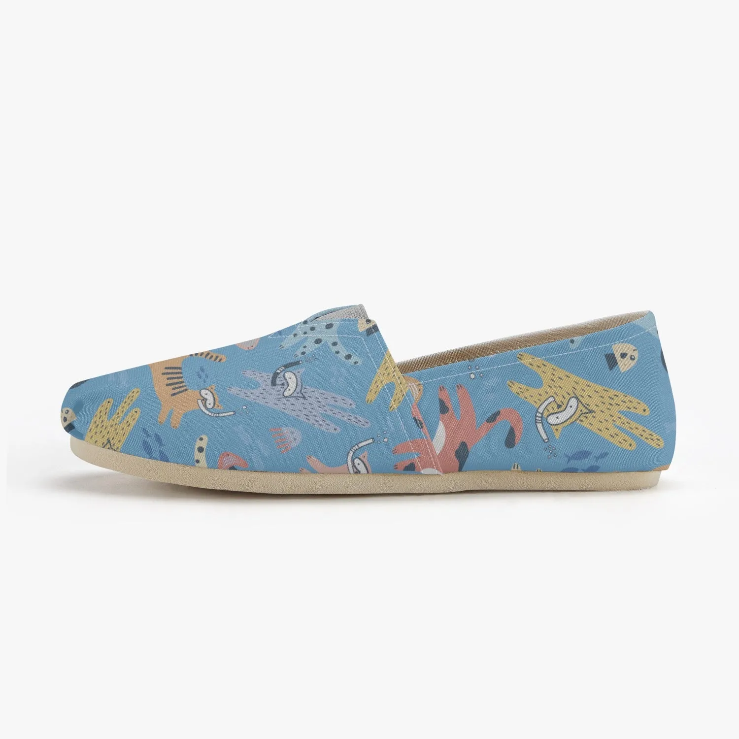 Splashing Cats Canvas Toms Shoes