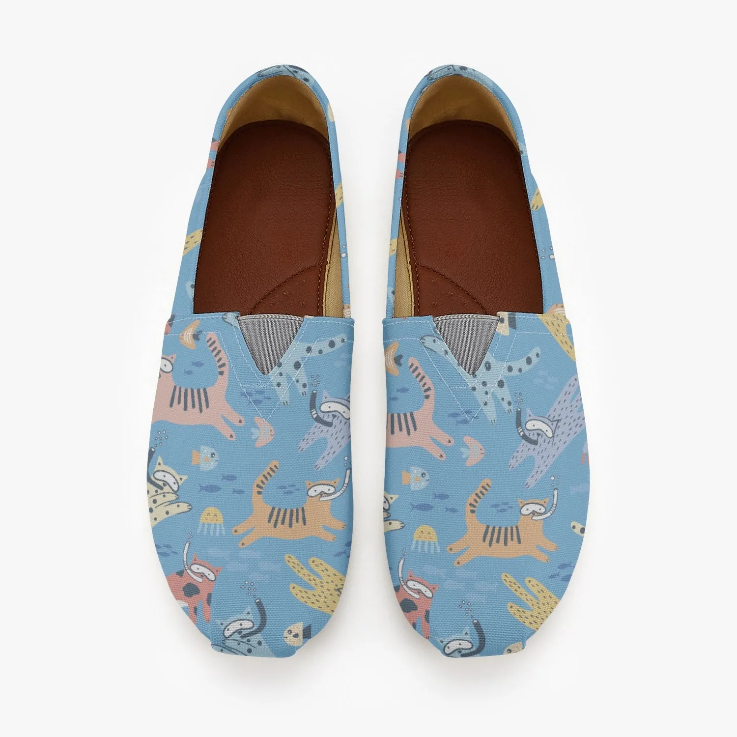 Splashing Cats Canvas Toms Shoes