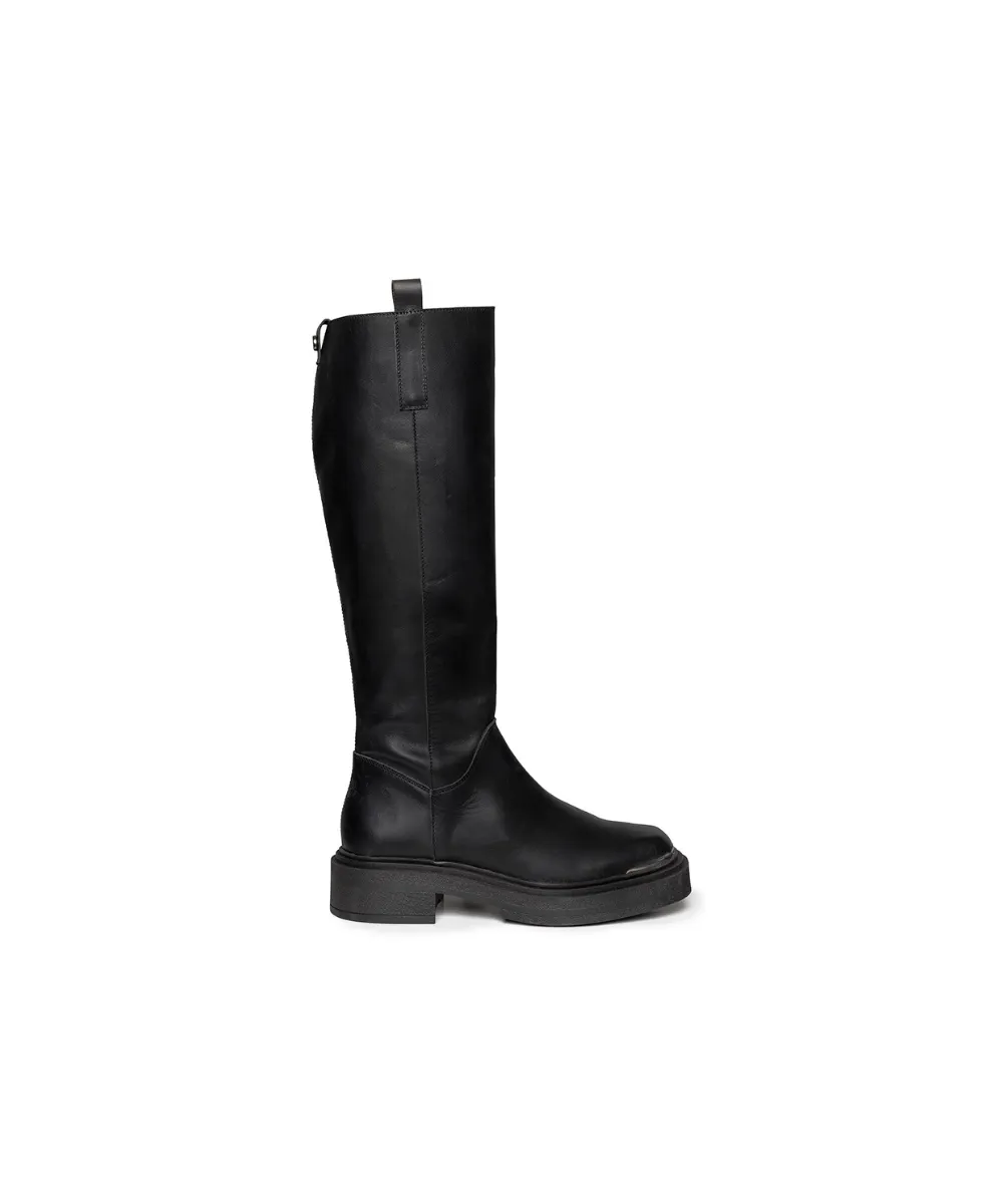 STEVE MADDEN CONSTANCE LEATHER BOOTS