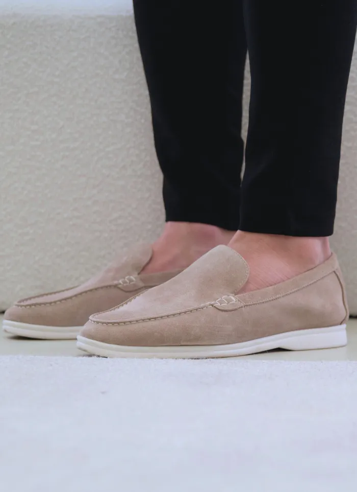 Suède Yacht Loafers - beige