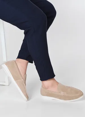 Suède Yacht Loafers - beige