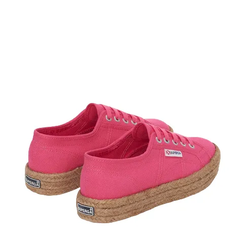 Superga scarpa sneakers da donna in tela con 2730 S00CF20 528 fucsia rosa