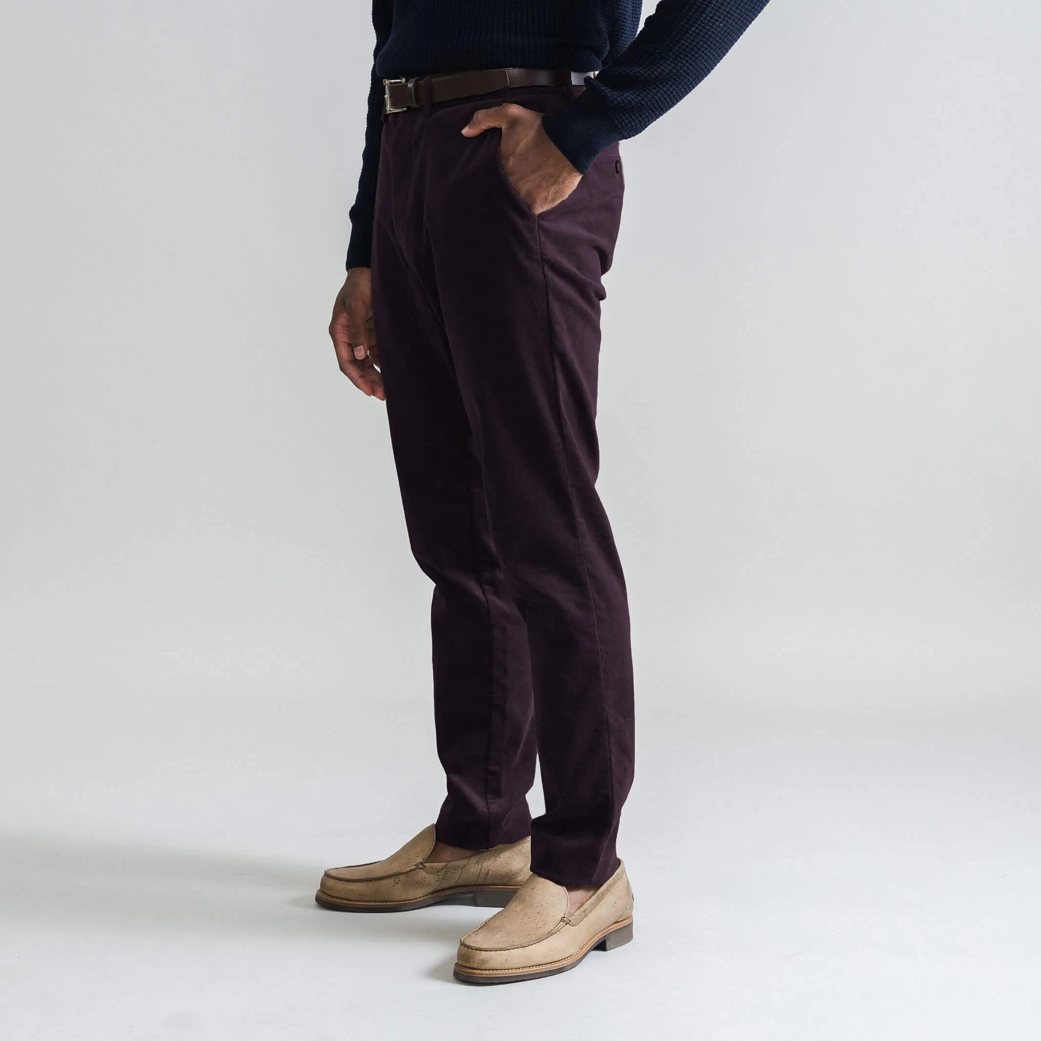 The Oxblood Corduroy Richmond Chino Custom Pant