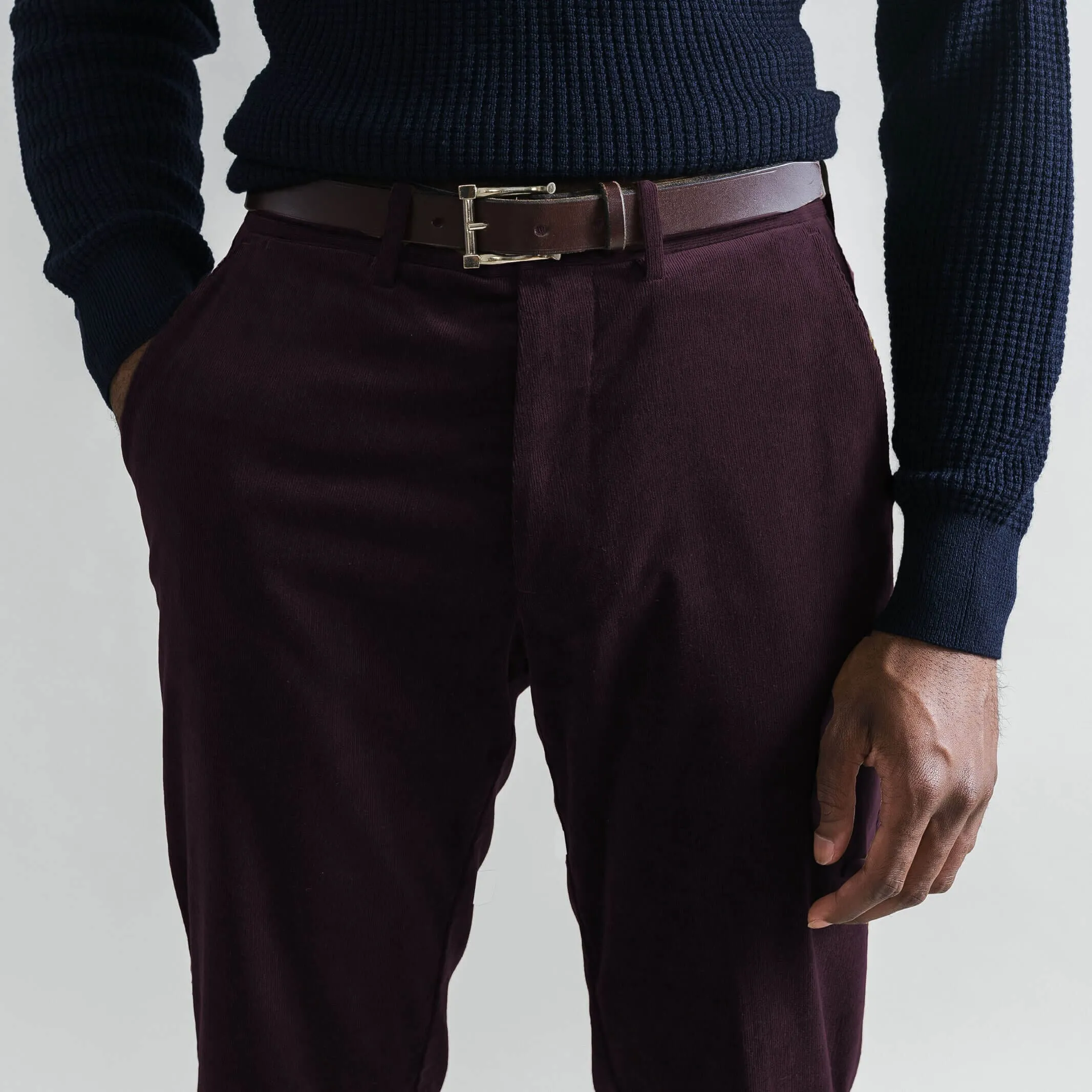 The Oxblood Corduroy Richmond Chino Custom Pant