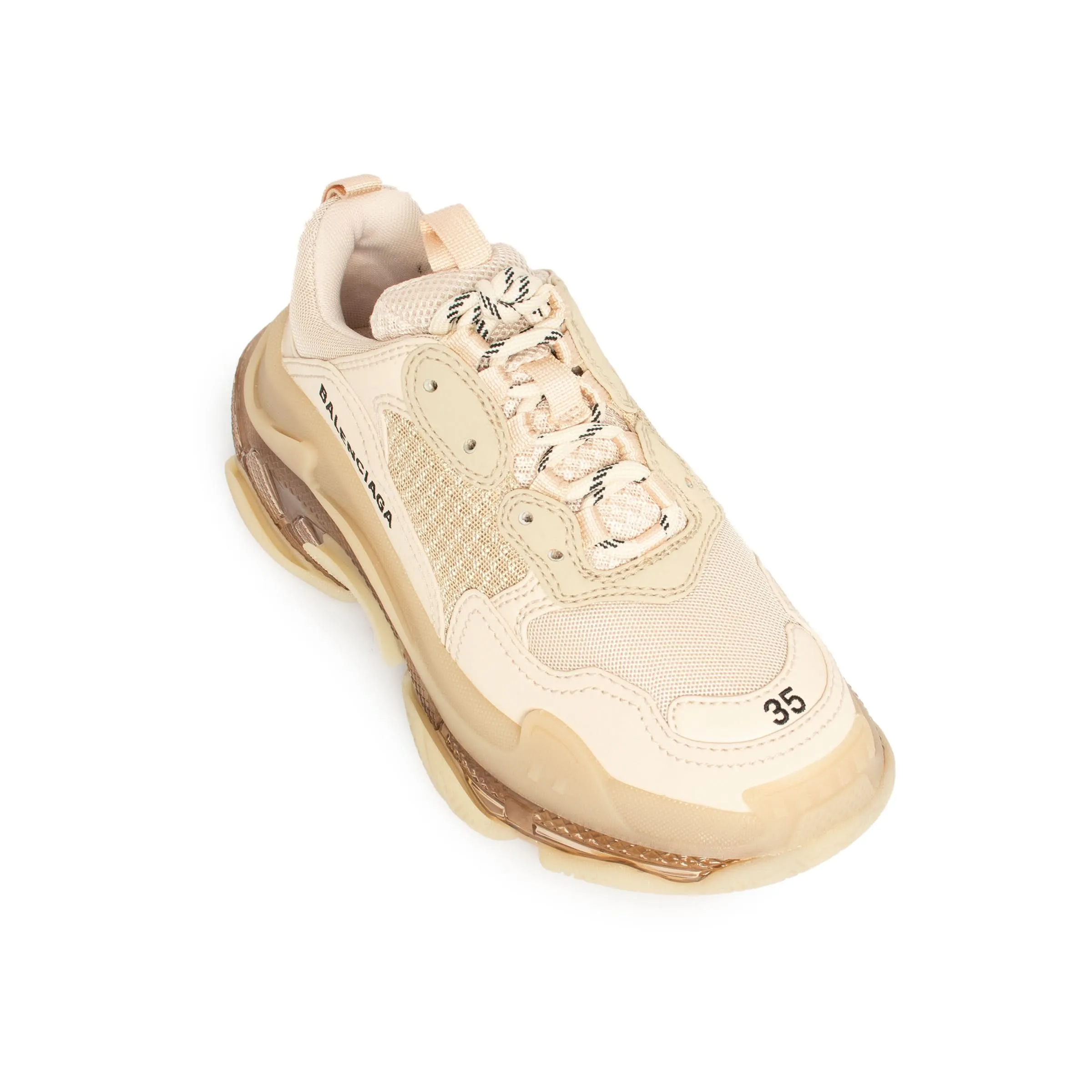 Triple S Clear Sole Sneakers in Nude