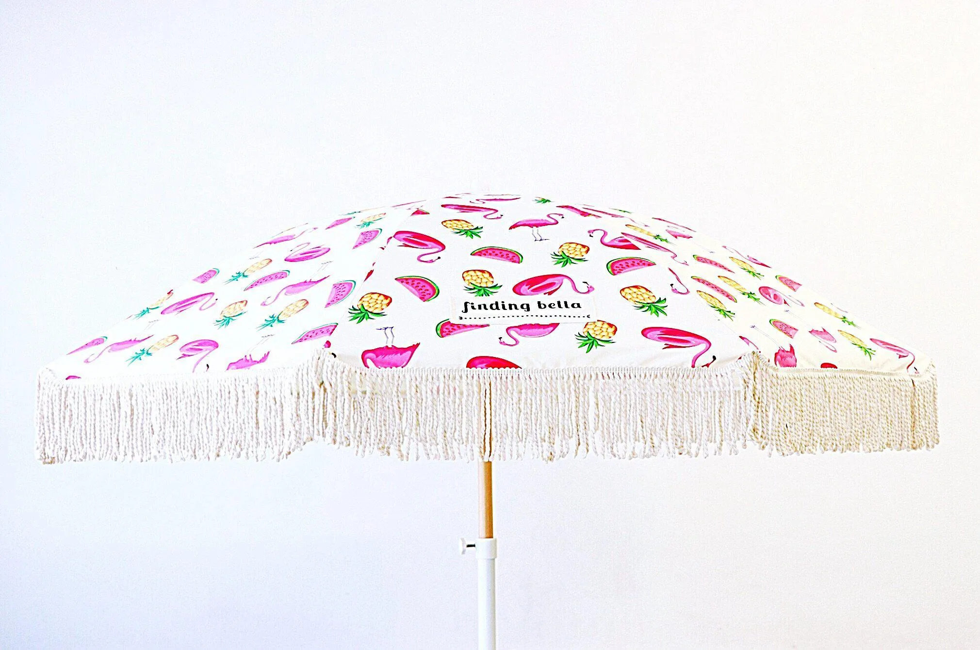 UV Protective Beach Umbrella with Fringe, Playful Bella