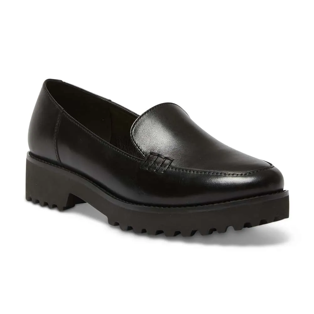 Veanna Loafer in Black Leather