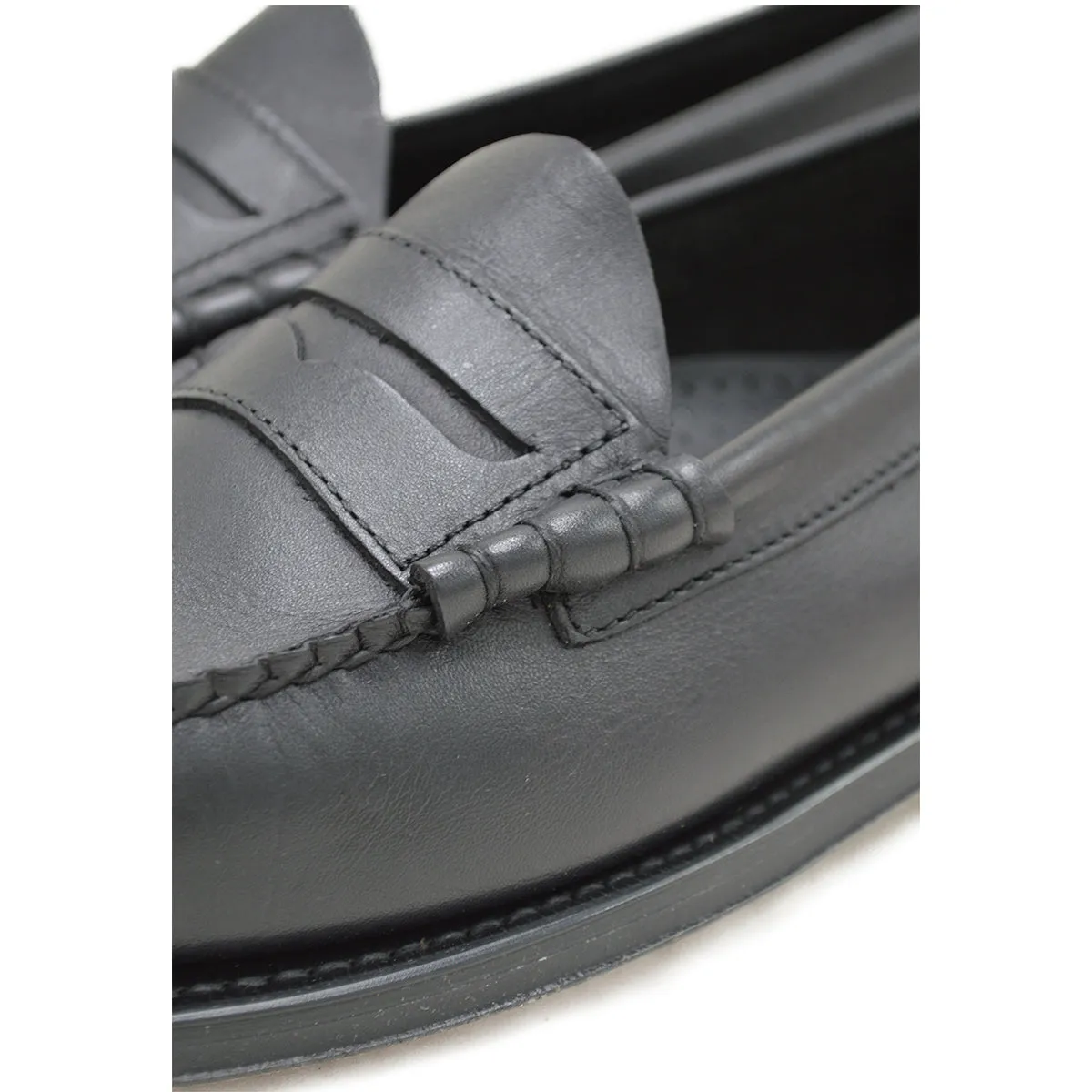 Weejuns Larson Penny Loafers Soft Black Leather