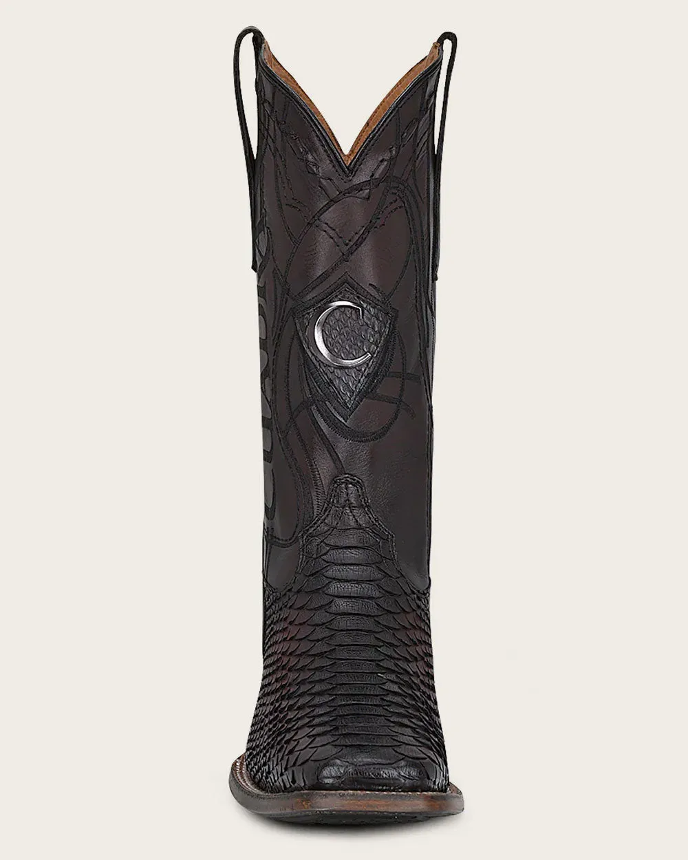 Western mahogany exotic boot