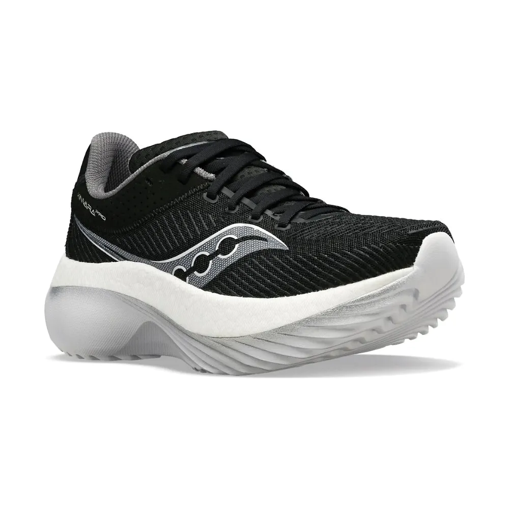 Women's Saucony Kinvara Pro Color: Black | White