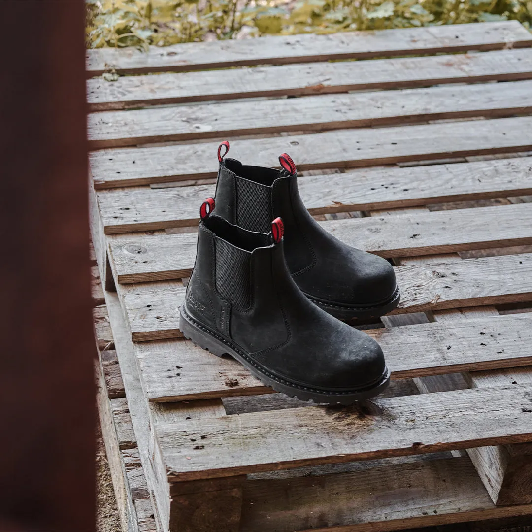 Zeus Safety Dealer Boot Crazy Horse Black by Hoggs of Fife